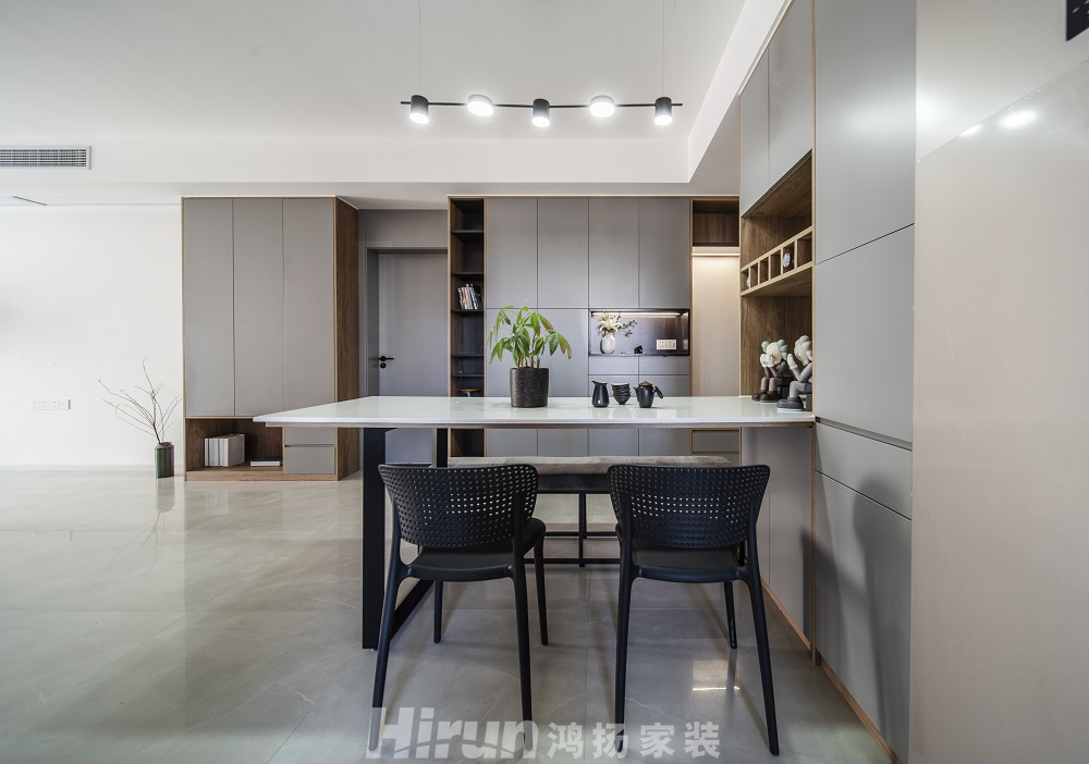 中建亮月湖瀾苑100㎡雅致現(xiàn)代三居室 裝修案例效果圖-002
