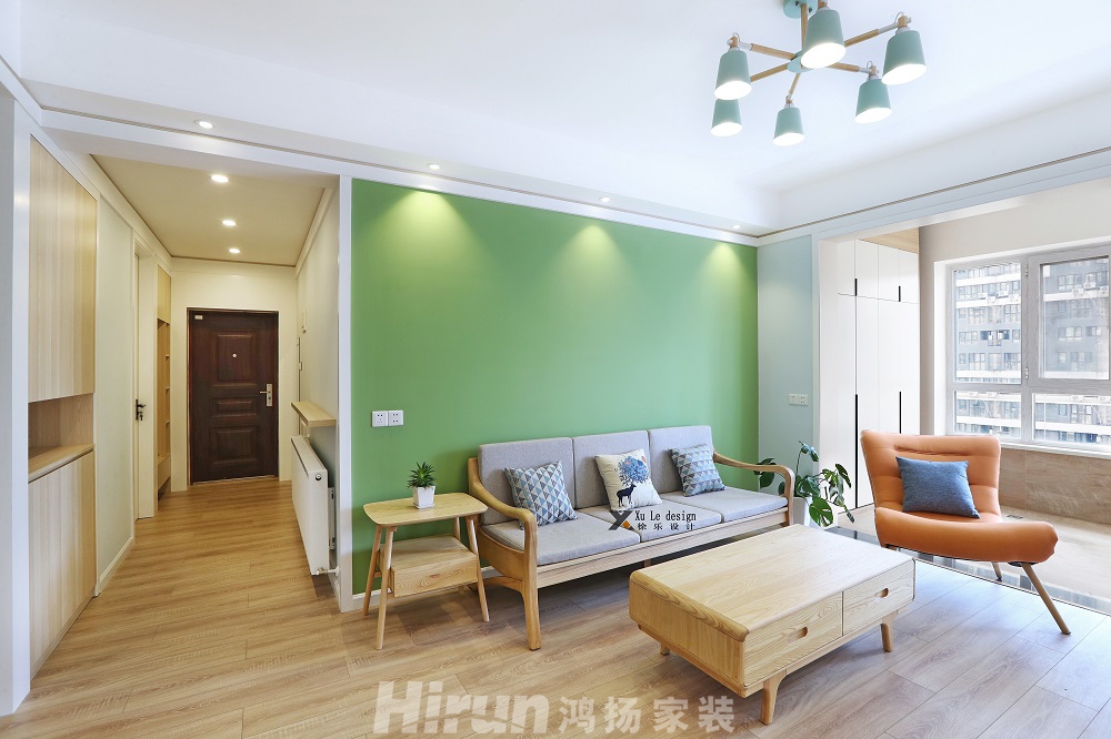 漢口城市廣場(chǎng)115㎡北歐之光三居室 裝修案例效果圖-LJX_2829-