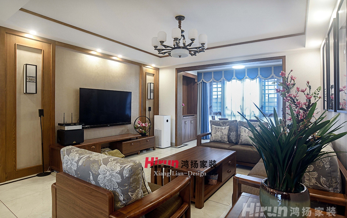 景秀家園150㎡復(fù)合寫(xiě)意四居室 裝修案例實(shí)景圖-1