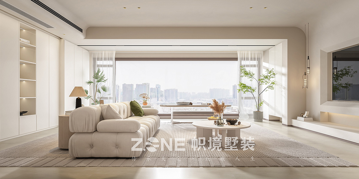 中信城開東宸上品155㎡極簡詫寂復(fù)式 裝修案例效果圖-4