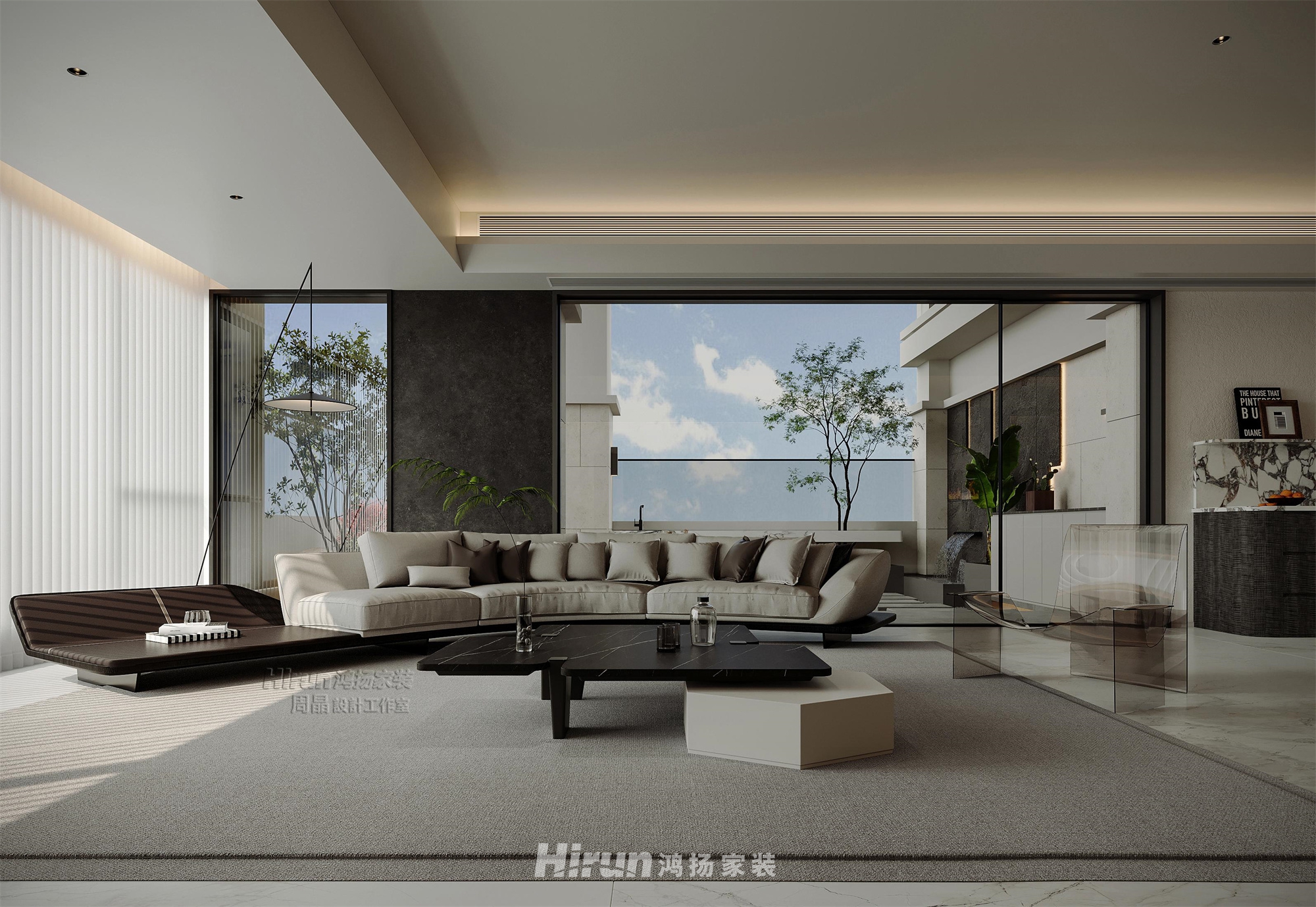 金茂云府208㎡雅致現(xiàn)代大平層 裝修案例效果圖-6