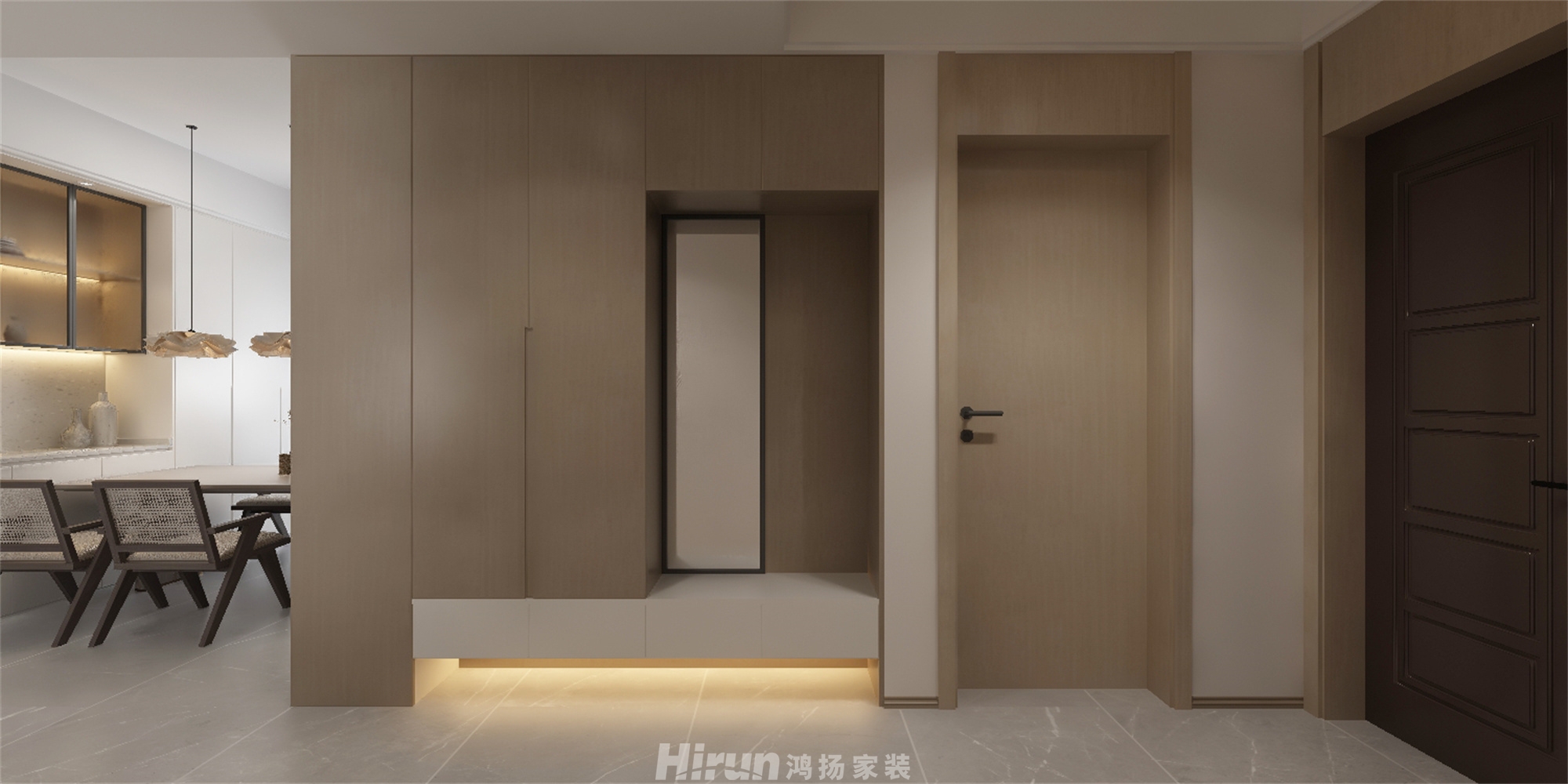 萬(wàn)樓公館140㎡雅致現(xiàn)代四居室 裝修案例效果圖-1