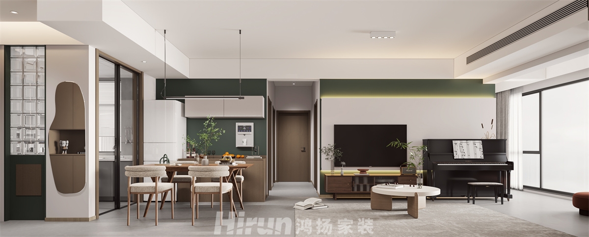 華遠(yuǎn)萬(wàn)江府100㎡北歐之光三居室 裝修案例效果圖-1