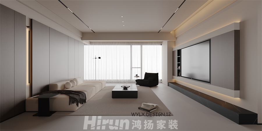 輝煌國(guó)際城184㎡雅致現(xiàn)代四居室 裝修案例效果圖-1