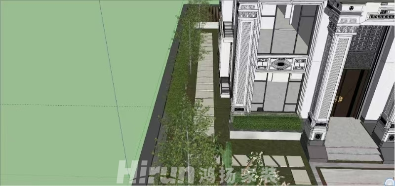 瀏陽自建別墅800㎡寫意木構(gòu)別墅 裝修案例效果圖-2