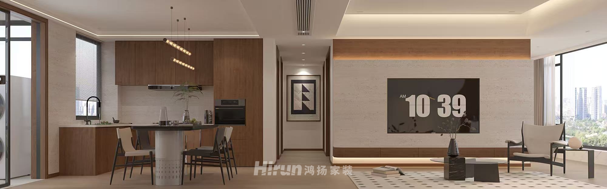 桃誠外灘120㎡復(fù)古風(fēng)潮四居室 裝修案例效果圖-1